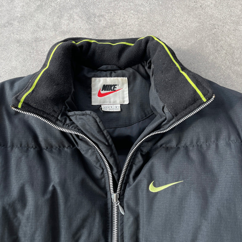 Nike RARE 1990s down fill spellout puffer jacket (L)