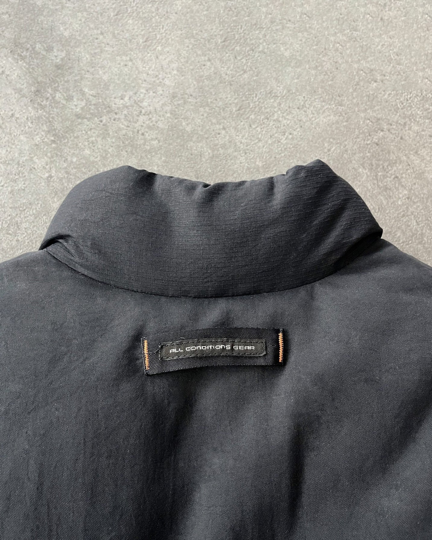 nike acg 1998 technical down fill puffer jacket, swoosh and acg logo detail