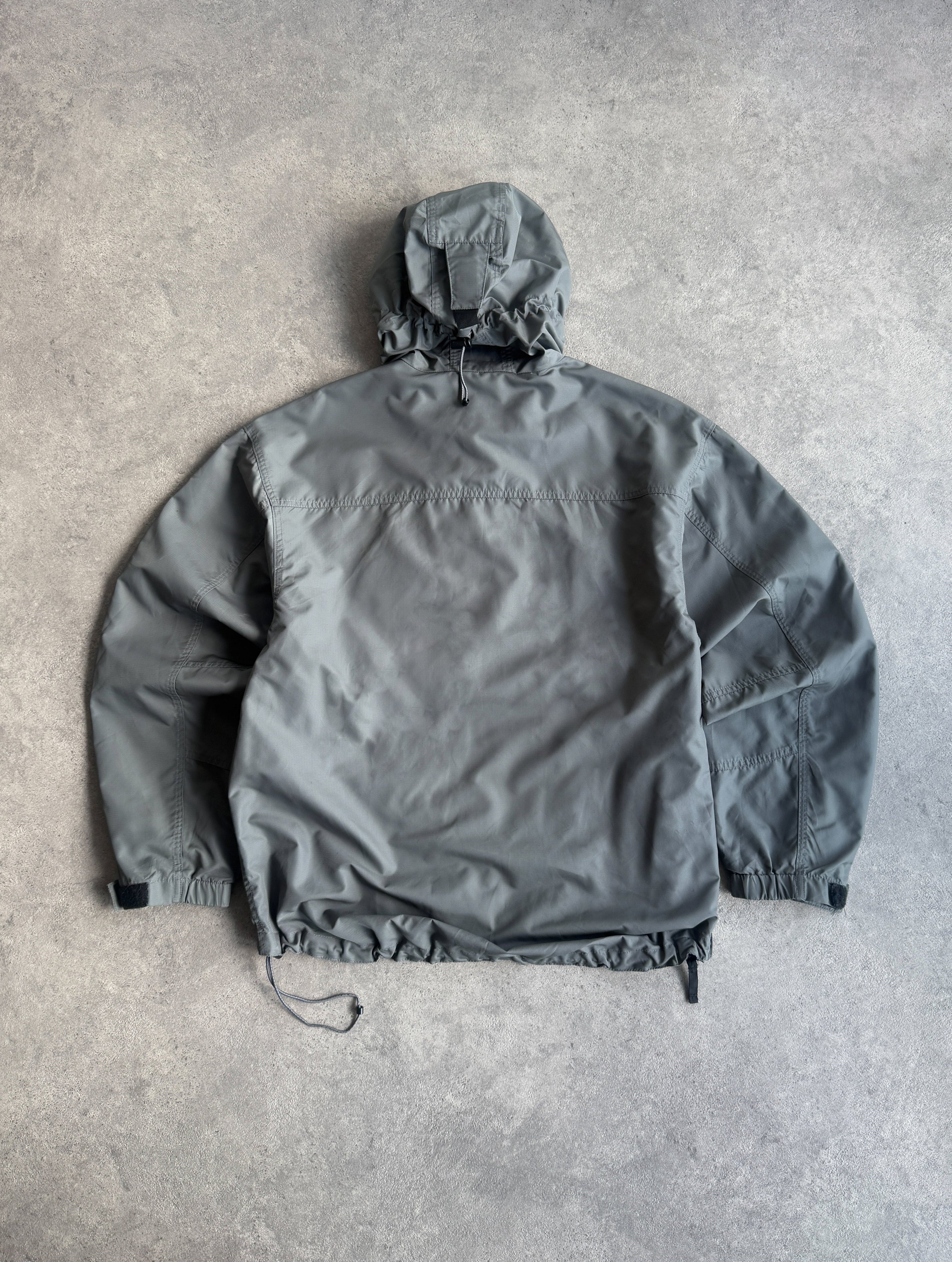 polo sport ralph lauren 1990s technical shell jacket in grey, back view
