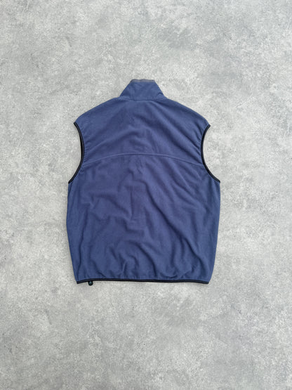 nike acg 2000s technical fleece vest jacket in blue, back view