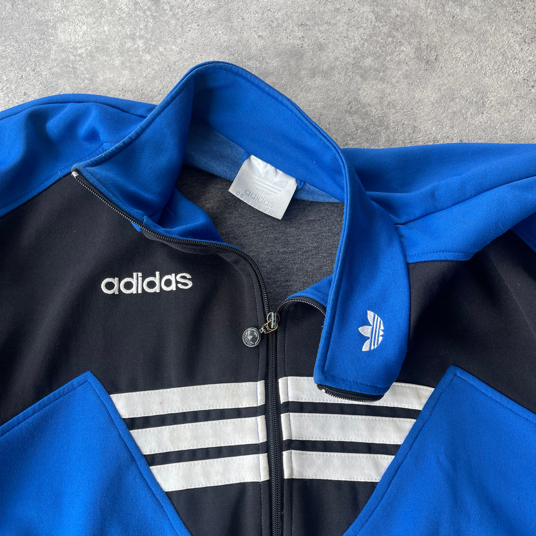 Adidas 1990s colour block embroidered track jacket (M)