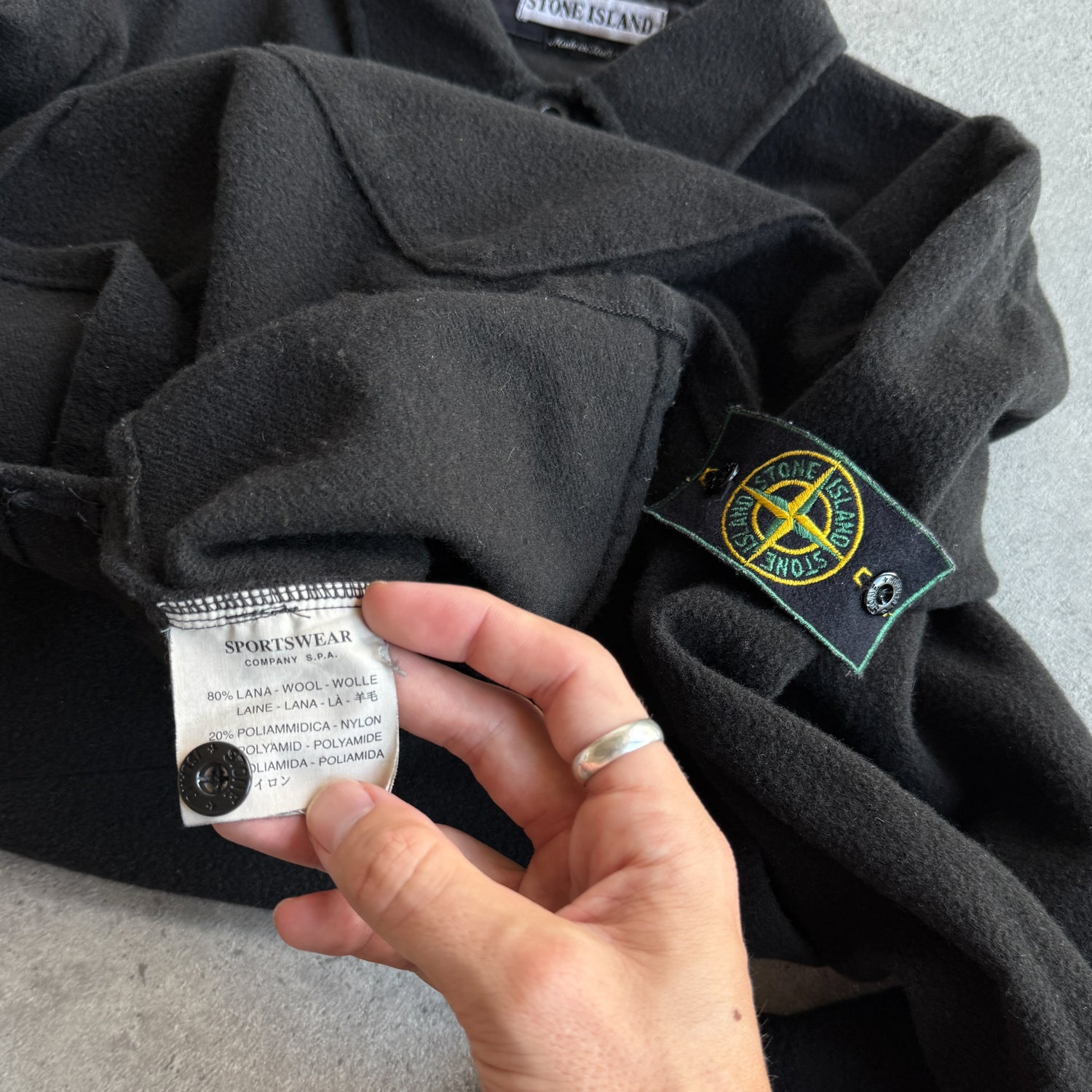 Stone Island RARE A/W 1997 heavyweight fleece jacket (M)