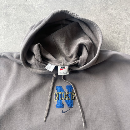 Nike RARE 1990s heavyweight embroidered hoodie (XL)