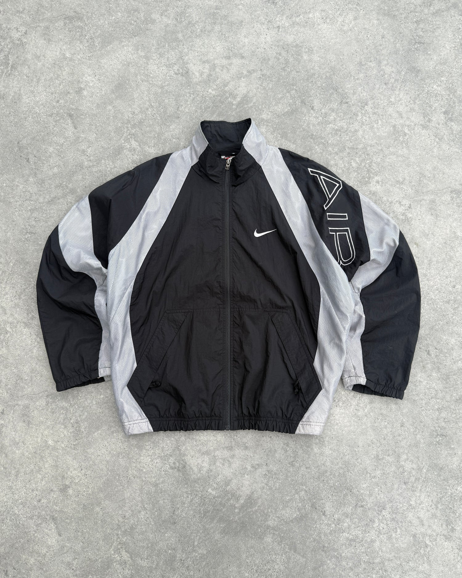 nike air 1990s lightweight swoosh shell jacket (l)
