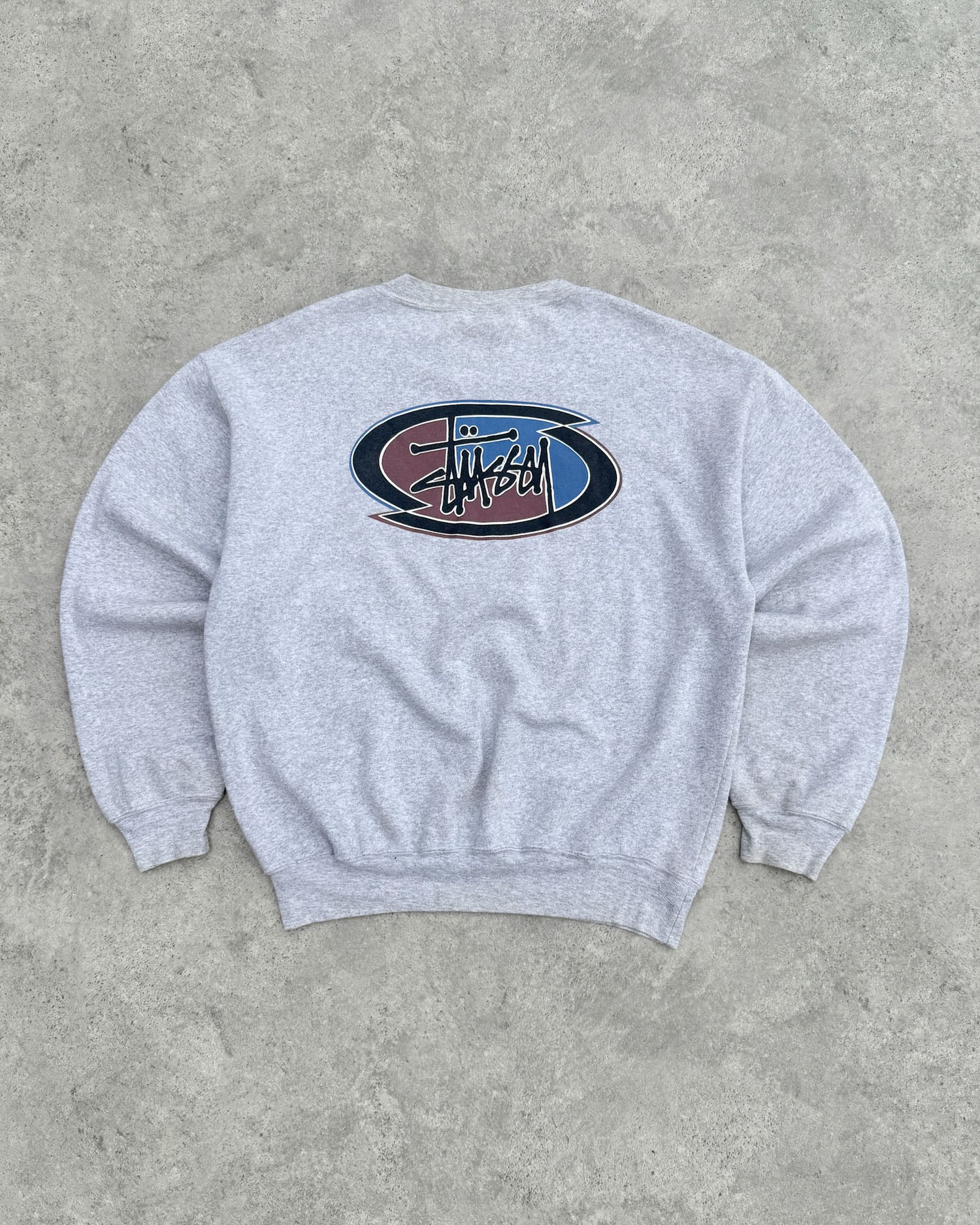 stussy 1990s heavyweight graphic sweatshirt (m)