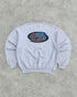 stussy 1990s heavyweight graphic sweatshirt in ash grey, front view