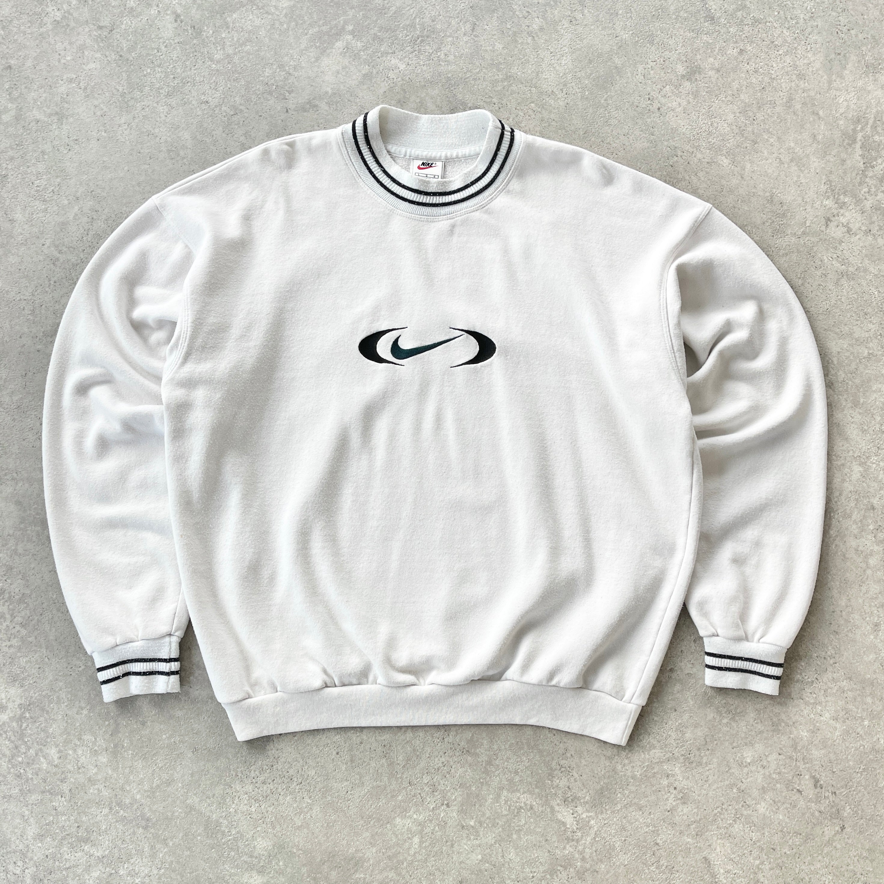 Nike RARE 1990s heavyweight embroidered swoosh sweatshirt (L)