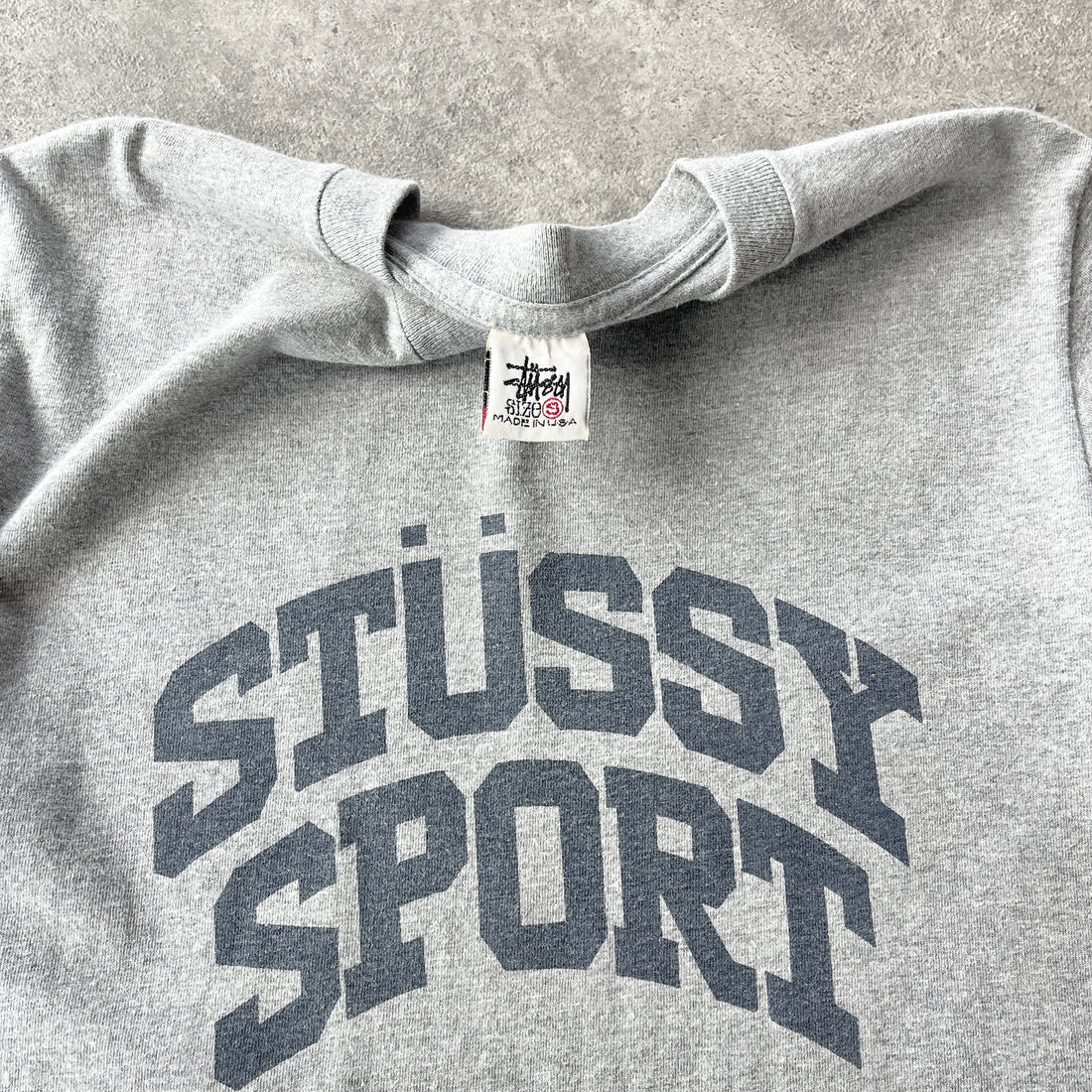 Stussy Sport 1990s single stitch heavyweight graphic t-shirt (S)