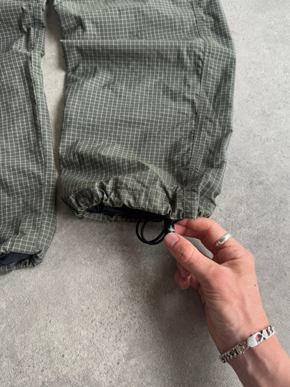 stussy 1990s technical parachute pants, ankle drawcord detail