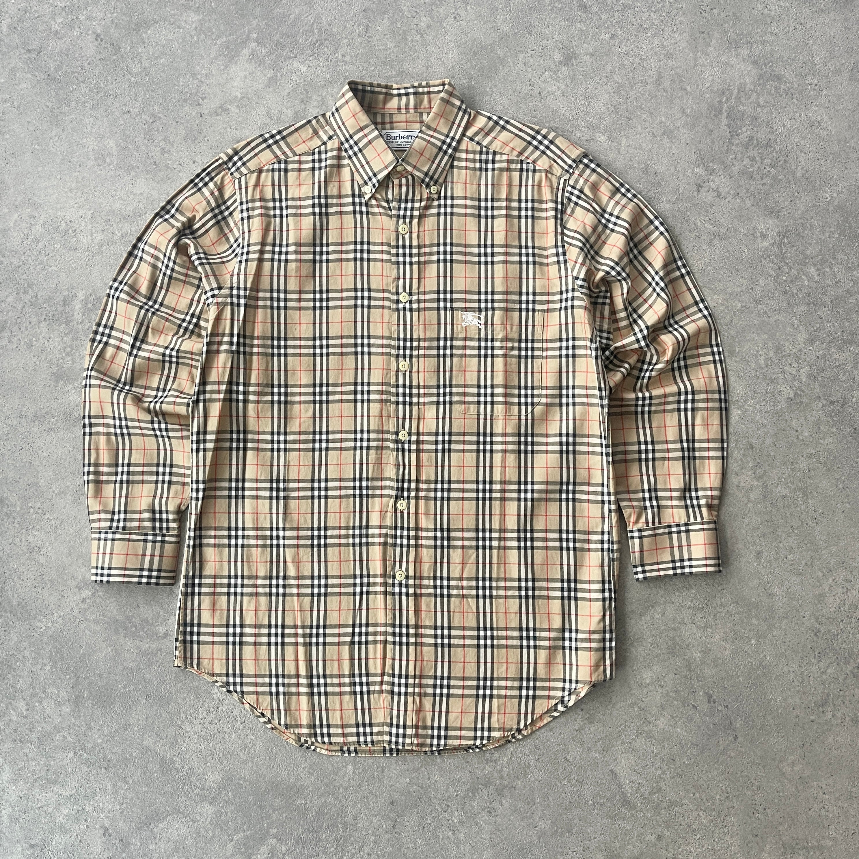 Burberry’s 1990s nova check button up shirt (M)