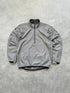 nike acg 1990s packable shell jacket in grey, front view