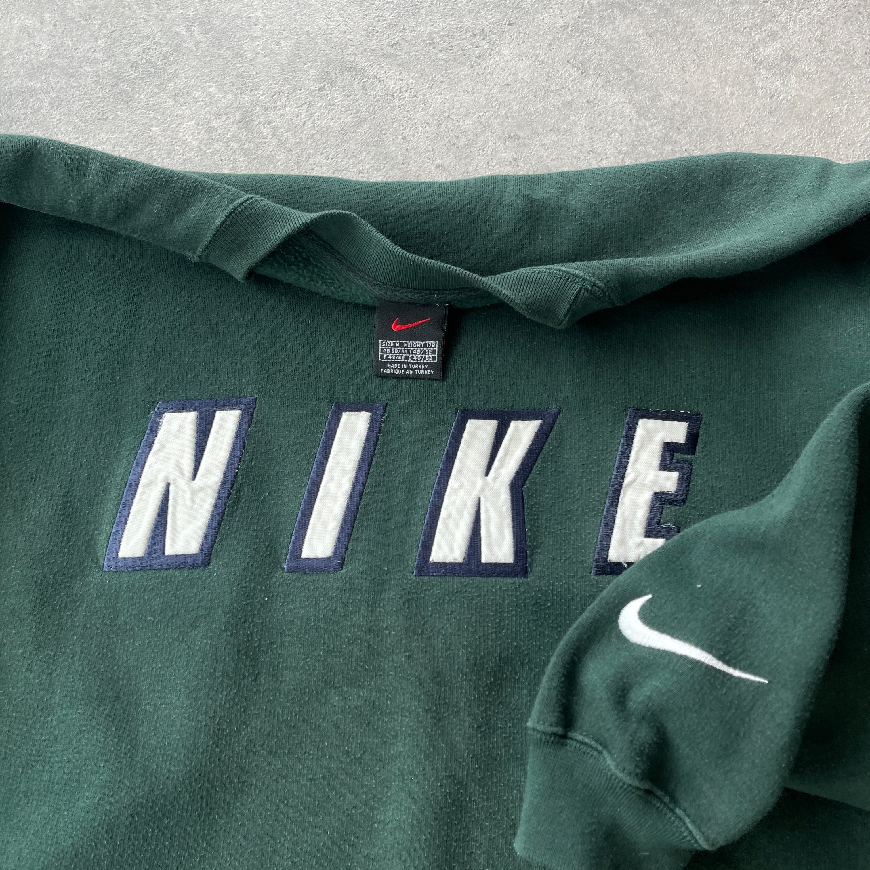 Nike RARE 1990s heavyweight embroidered spellout sweatshirt (M)