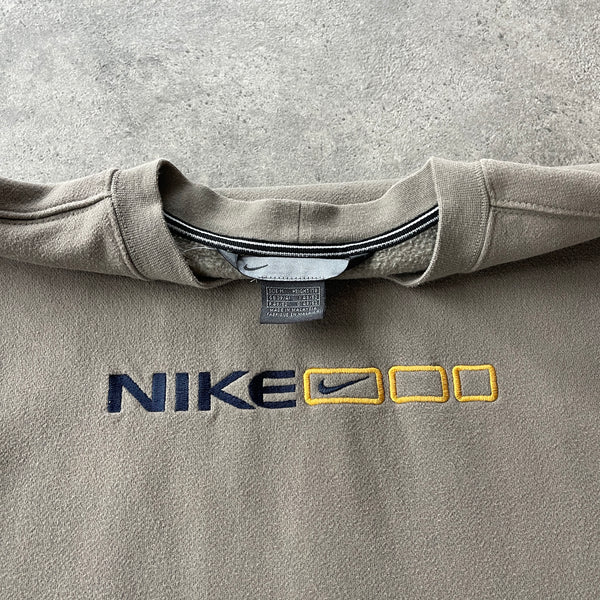 Nike RARE 2002 heavyweight embroidered spellout sweatshirt (L)