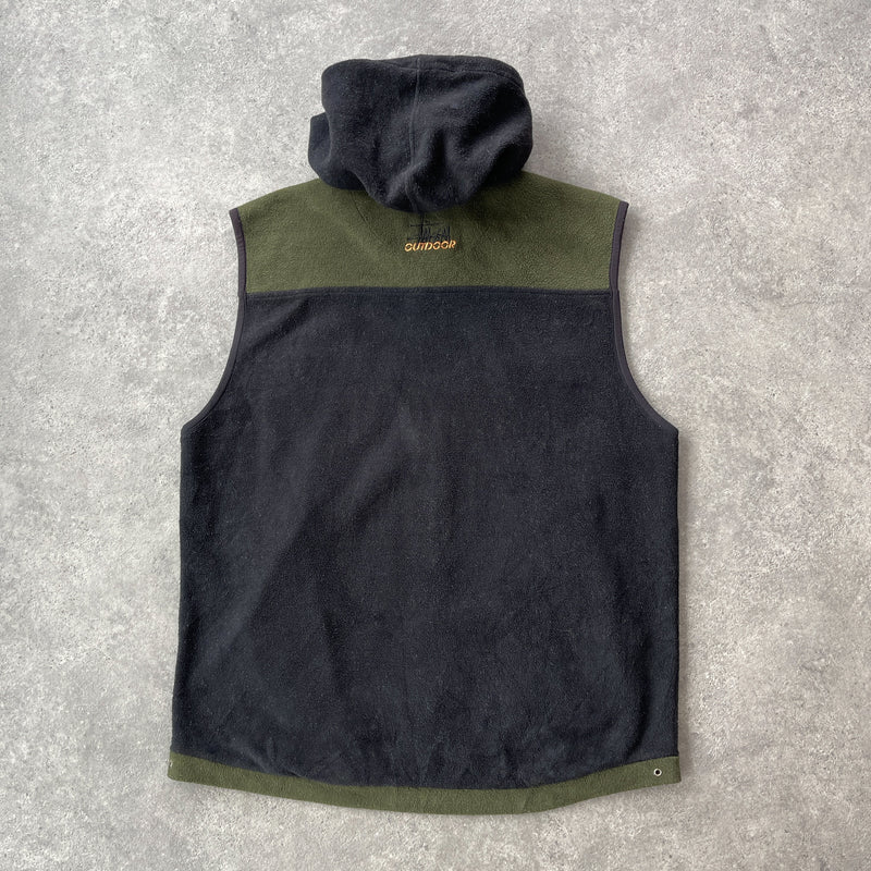 Stussy Outdoor 1990s zip up fleece vest jacket (L)