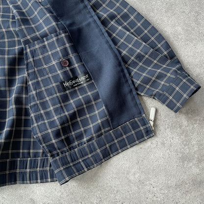 YSL 2000s lightweight check harrington jacket (M)