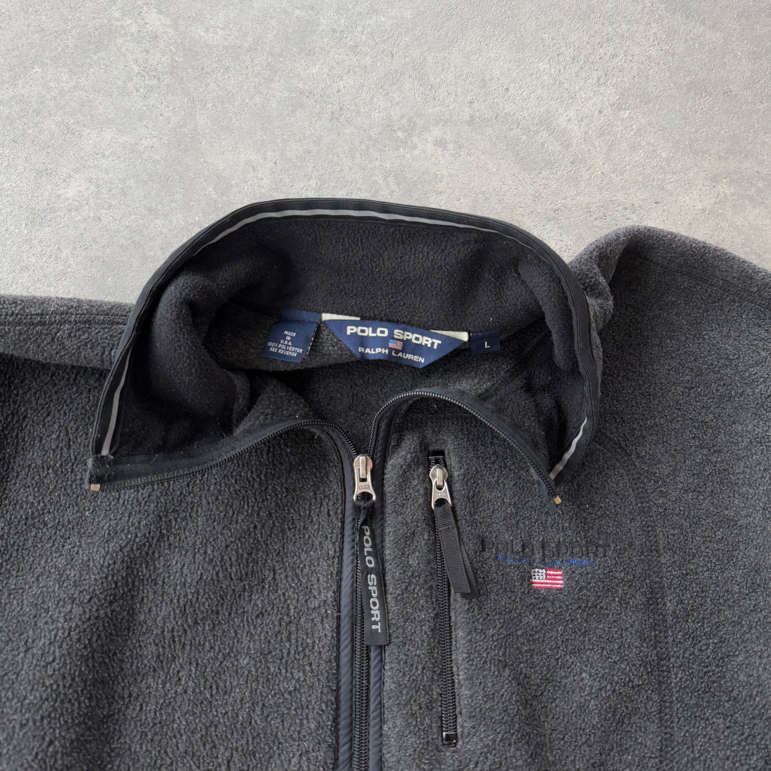 Polo Sport Ralph Lauren 1990s heavyweight polartec fleece jacket (L)