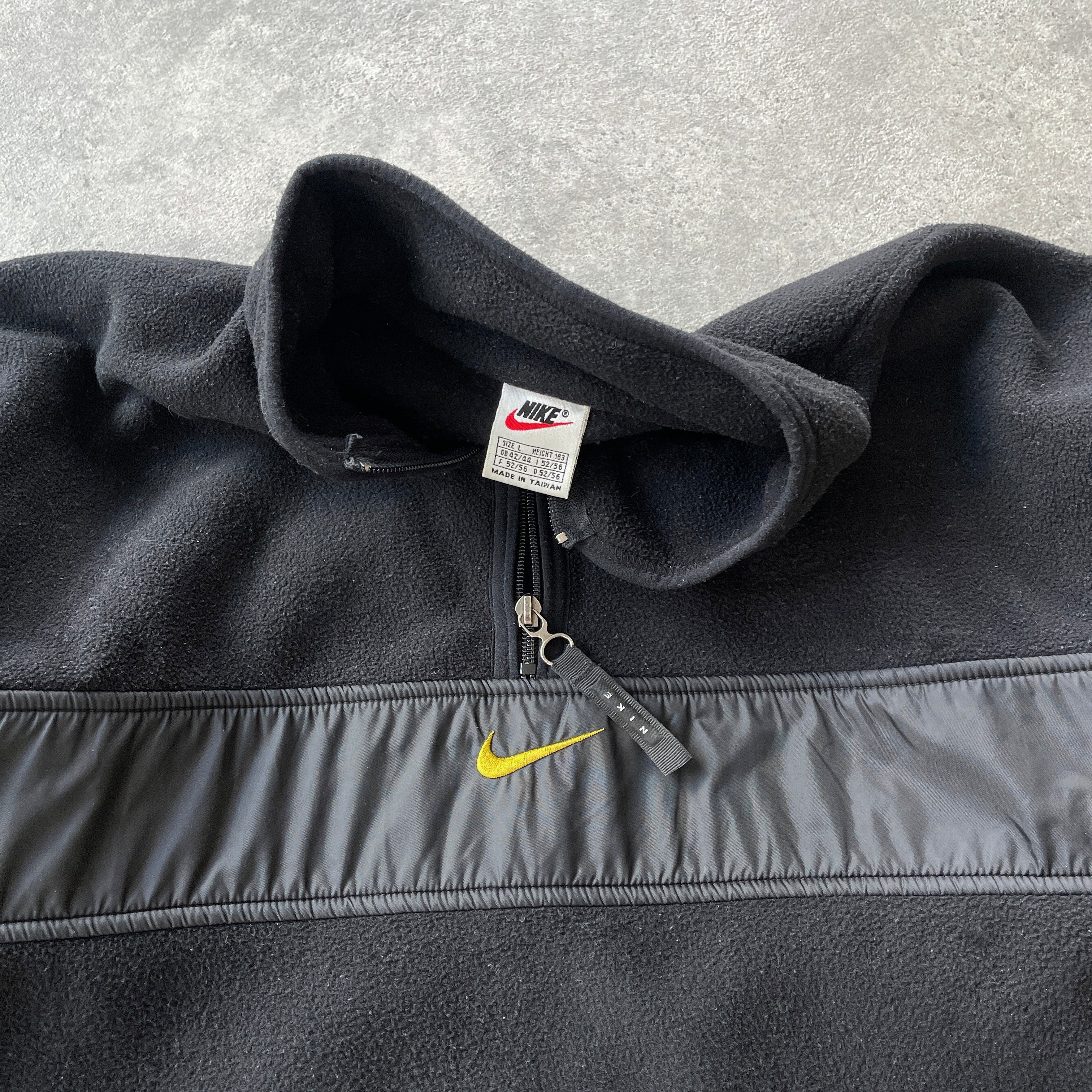 Nike RARE 1990s 1/4 zip technical heavyweight fleece (L)