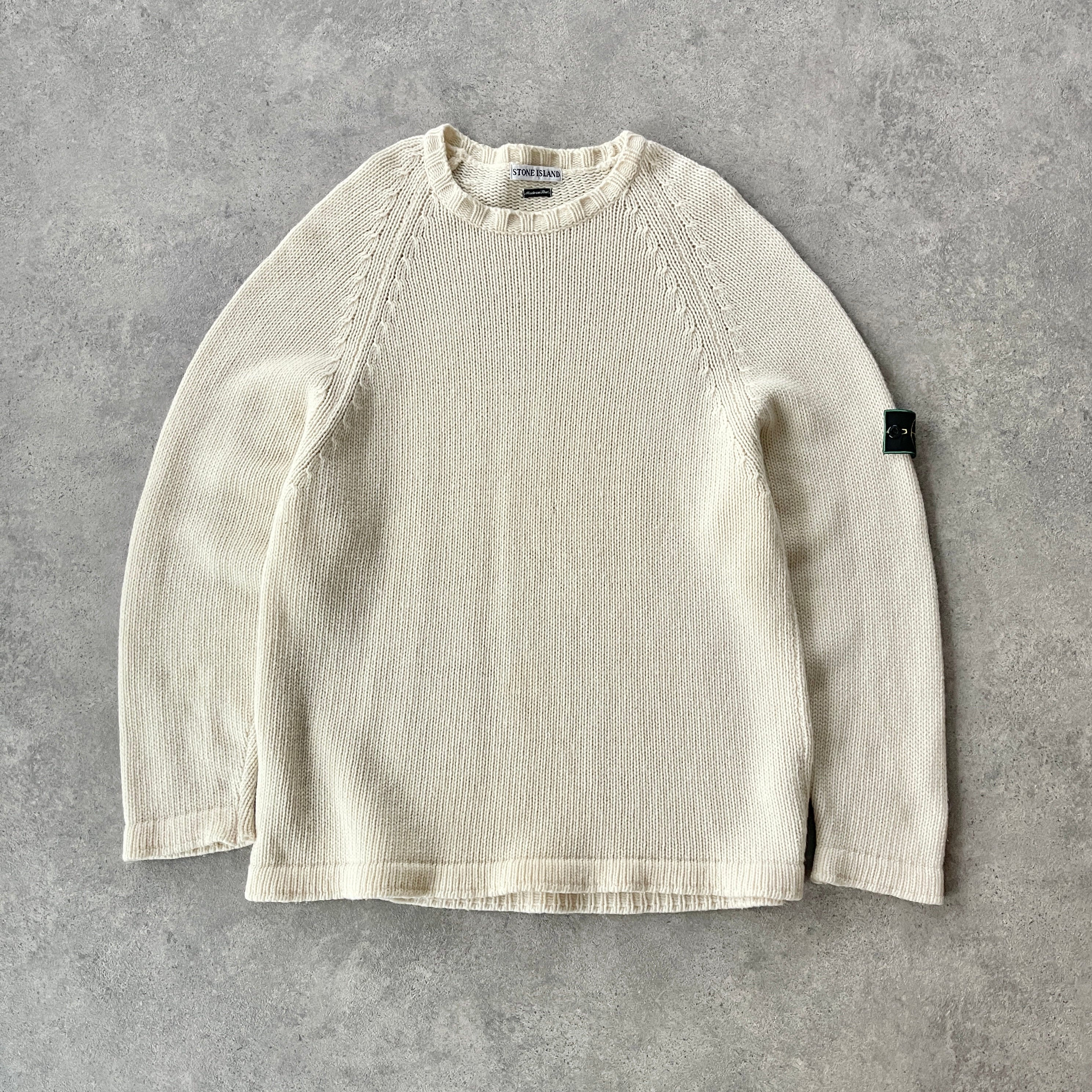 Stone Island RARE A/W 1995 heavyweight knitted jumoer (XL)