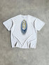 nike air max 1990s heavyweight graphic t-shirt in white, front view