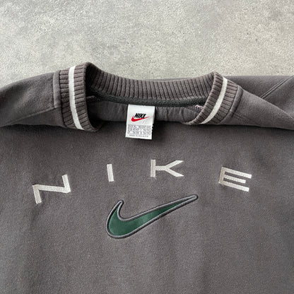 Nike RARE 1990s heavyweight embroidered spellout sweatshirt (XL)