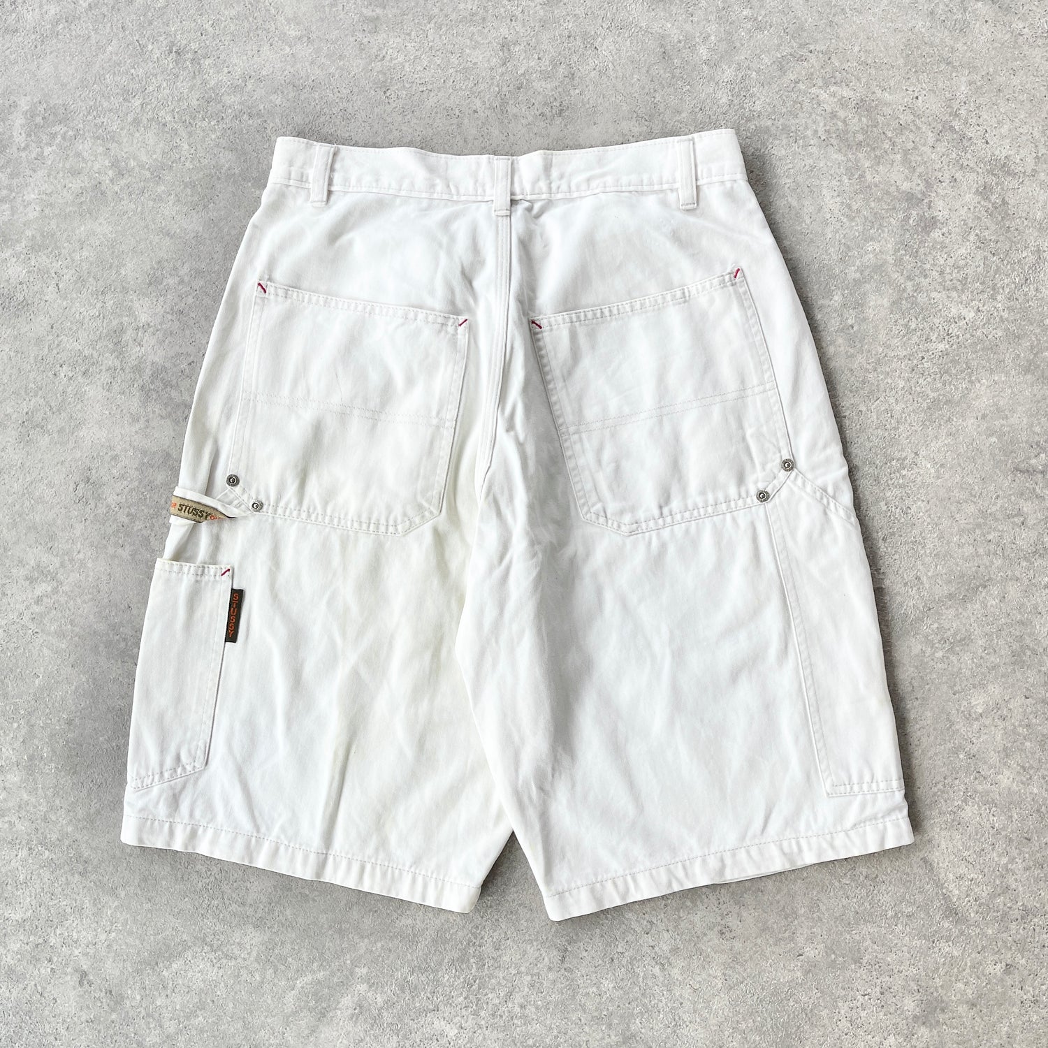 Stussy Outdoor 1990s script spellout jorts (30”)