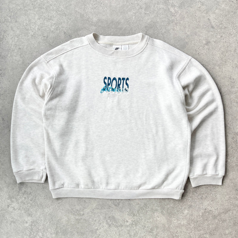 Nike RARE 1990s ‘sports fitness’ heavyweight embroidered sweatshirt (L)