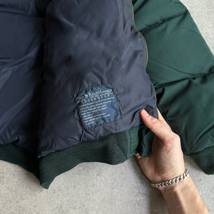 Ralph Lauren 1990s heavyweight down fill bomber puffer jacket (L)