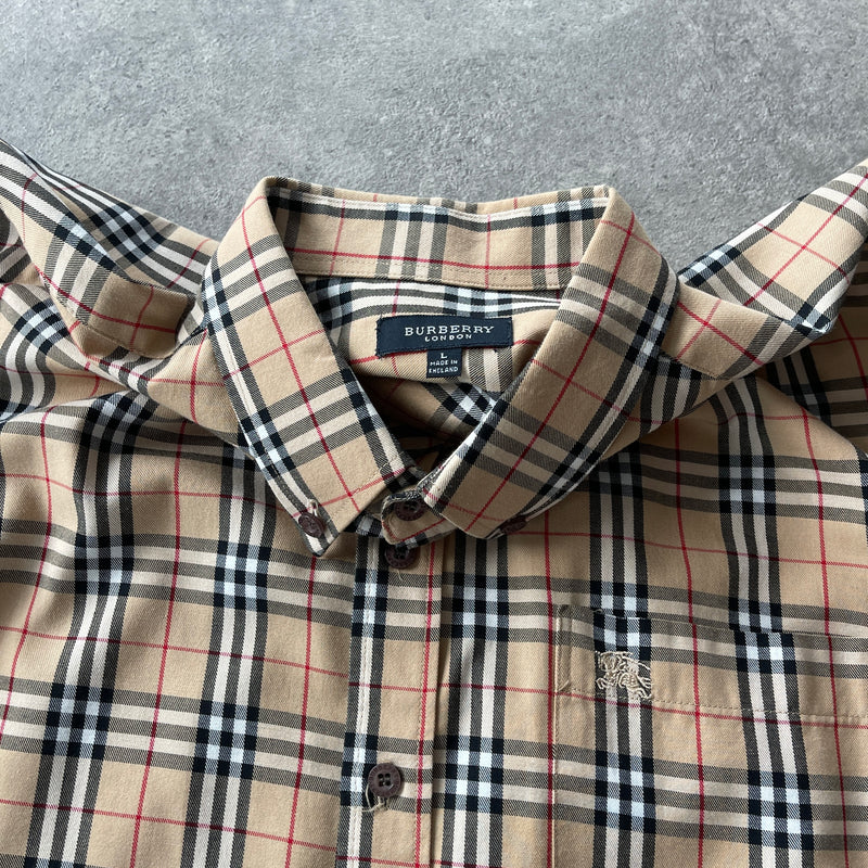 Burberry’s 1990s nova check shirt (L)