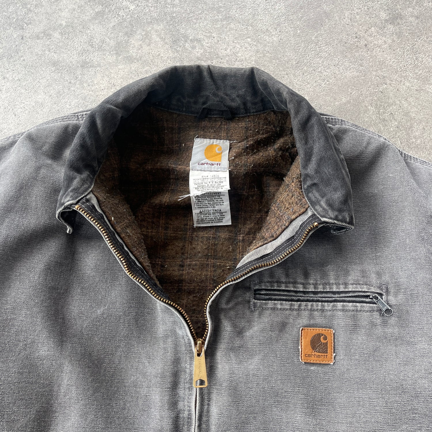 Carhartt 2010 J97 heavyweight distressed Detroit jacket (L)