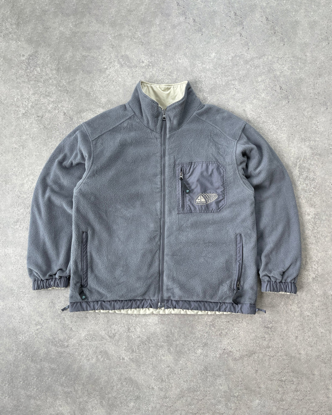 nike acg 2000s reversible heavyweight storm clad fleece jacket (l)