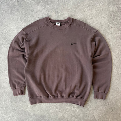 Nike RARE 1990s heavyweight embroidered sweatshirt (M)