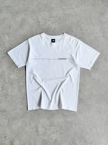 nike acg 2000s heavyweight graphic t-shirt in white, back acg logo view