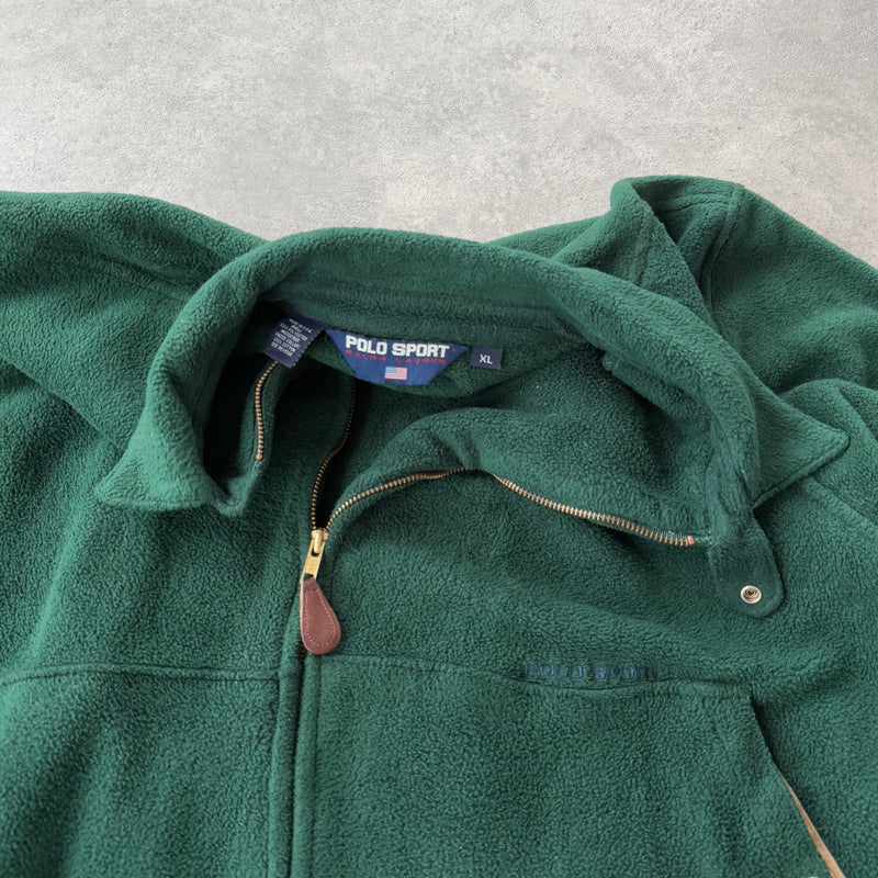 Polo Sport Ralph Lauren 1990s heavyweight Polartec fleece harrington jacket (XL)