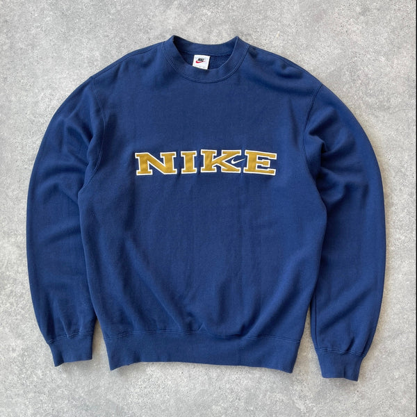 Nike RARE 1990s heavyweight embroidered sweatshirt (L)