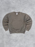nike acg 1990s heavyweight embroidered spellout sweatshirt in washed brown, front view