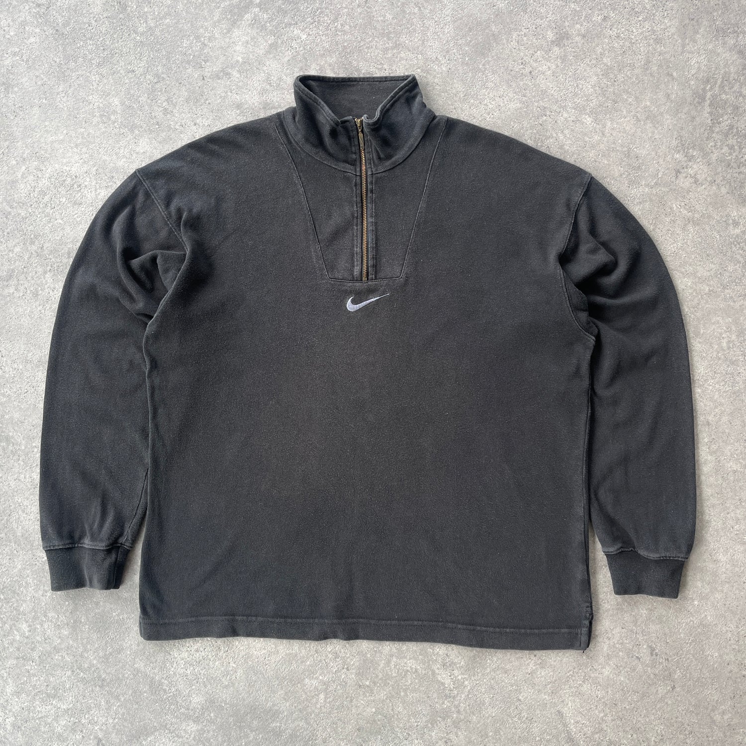 Nike 1990s 1/4 zip heavyweight embroidered sweatshirt (L)