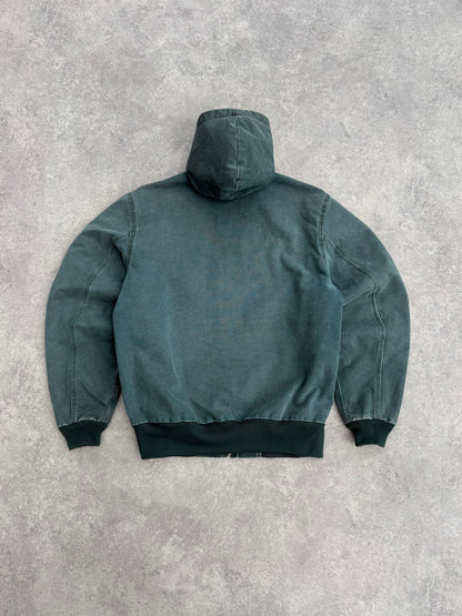 carhartt 1999 j06htg quilted lined hooded active jacket (l)