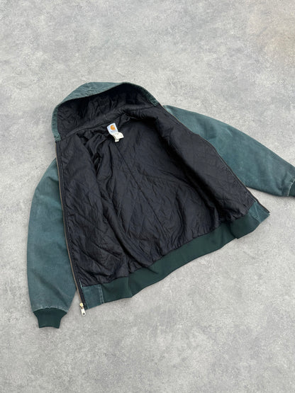 carhartt 1999 j06htg quilted lined hooded active jacket (l)