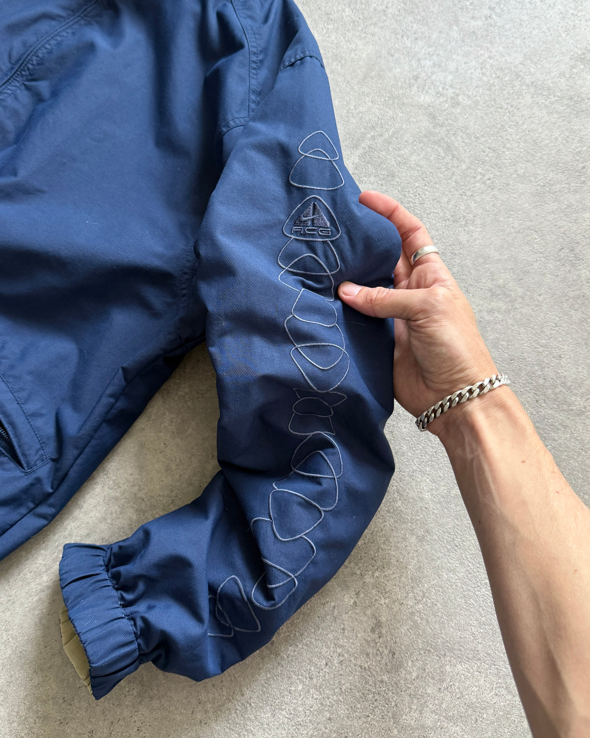 nike acg 2000s reversible heavyweight storm clad fleece jacket (l)