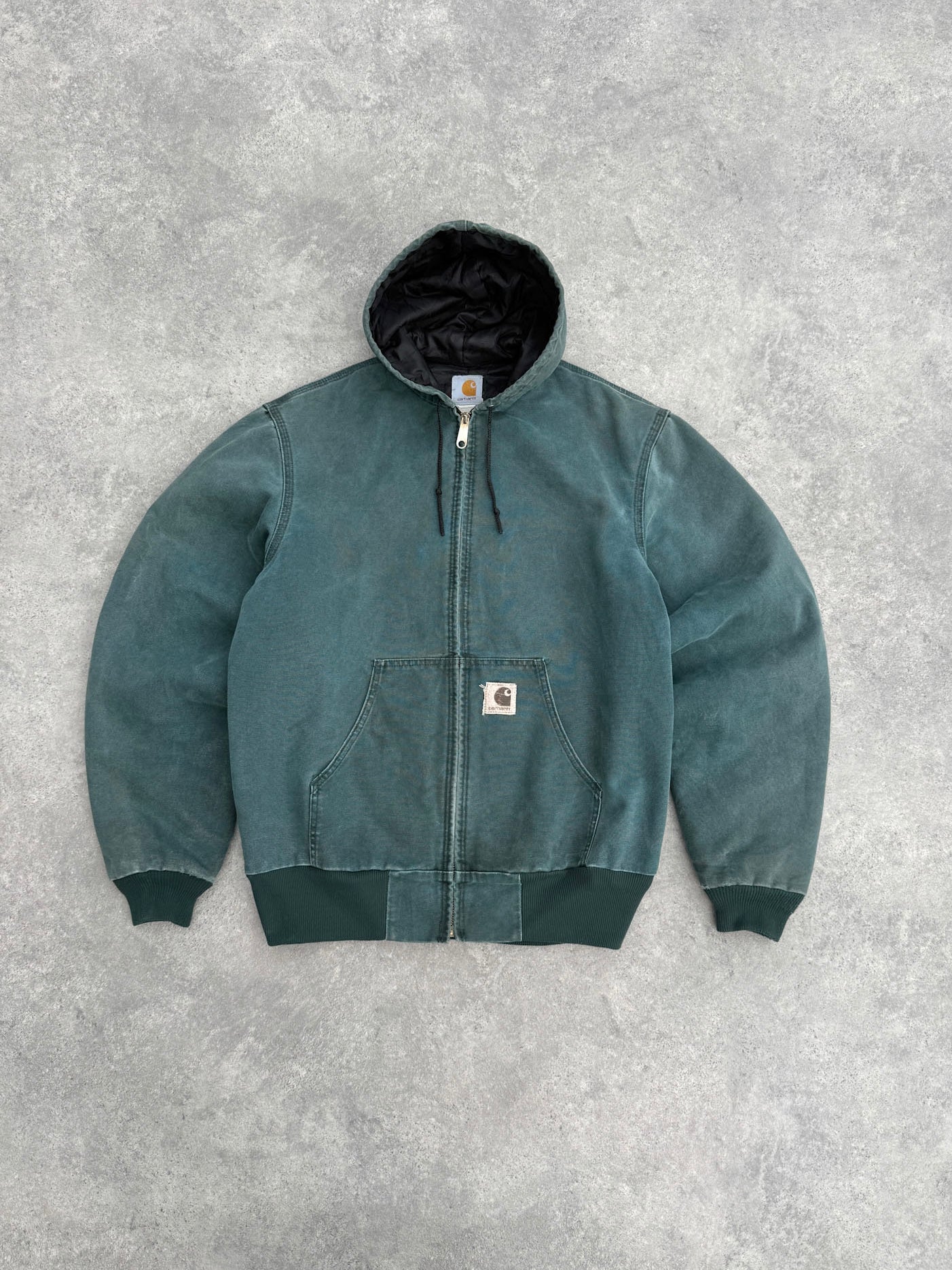 carhartt 1999 j06htg quilted lined hooded active jacket (l)