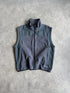 oakley software 2000s technical fleece vest in grey, front view