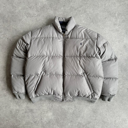 Ralph Lauren 1990s heavyweight down filled puffer bomber jacket (M)