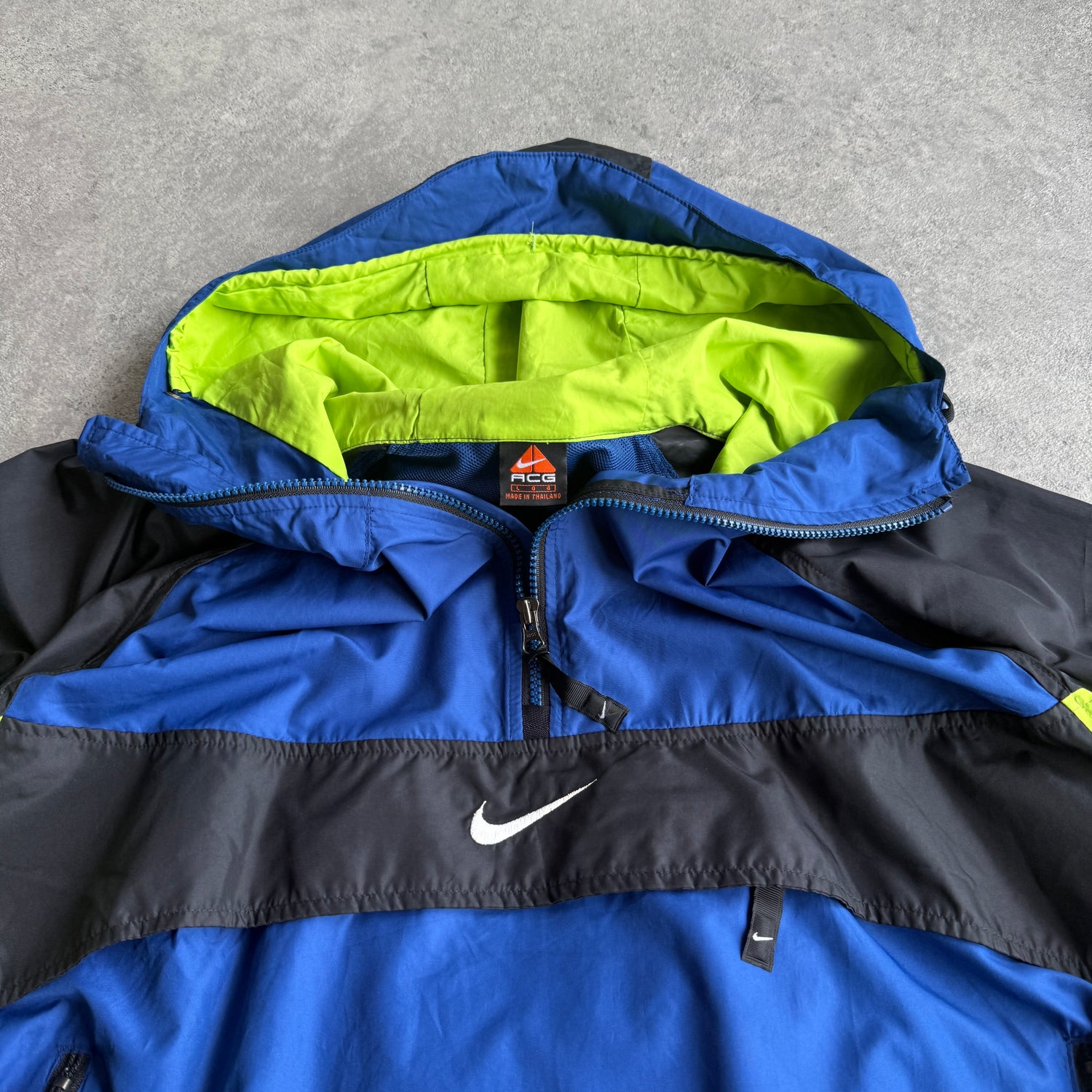 Nike ACG 1990s 1/4 zip technical lightweight packable shell jacket (L)