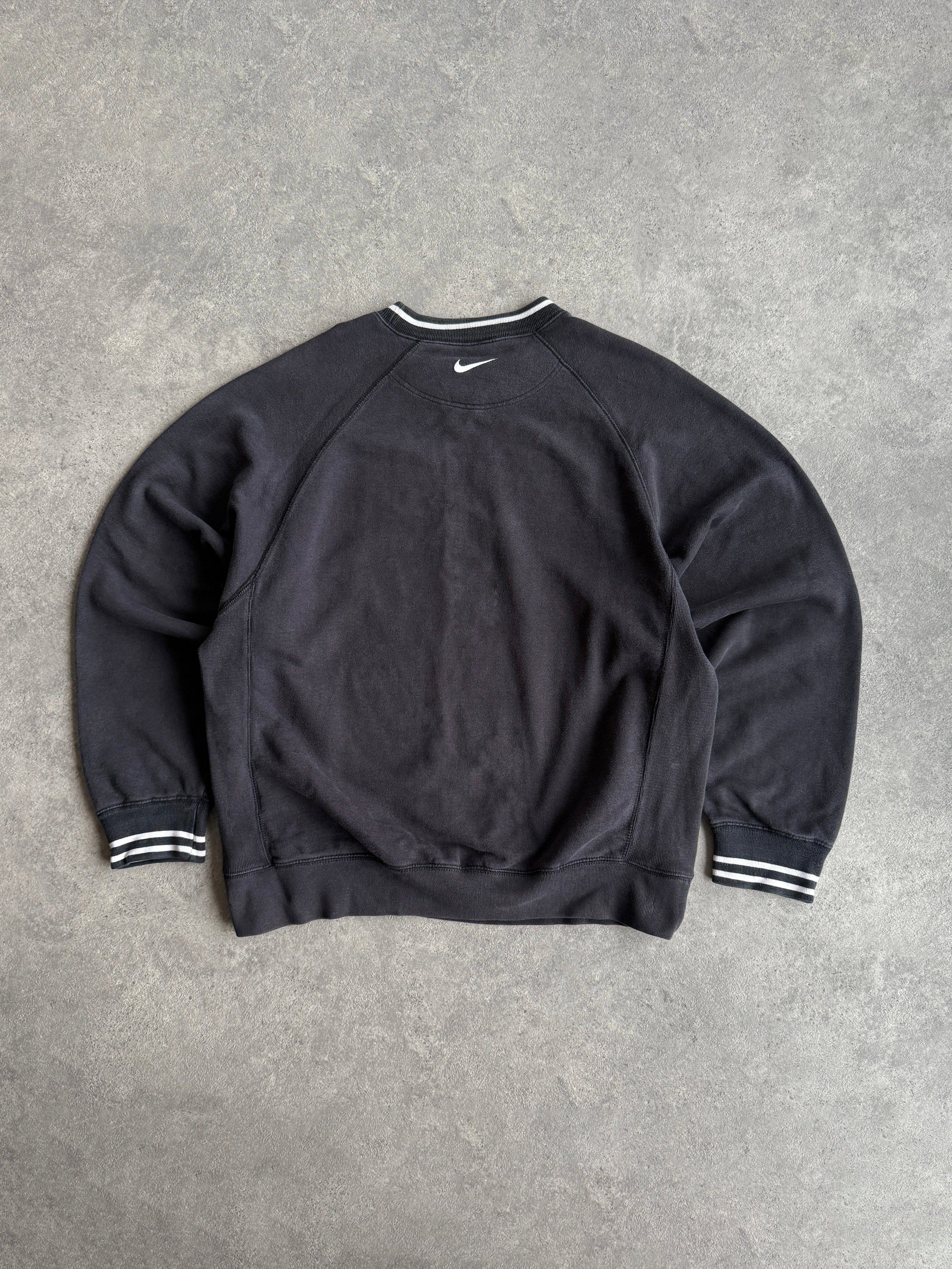 nike 1990s heavyweight embroidered sweatshirt, chest swoosh detail