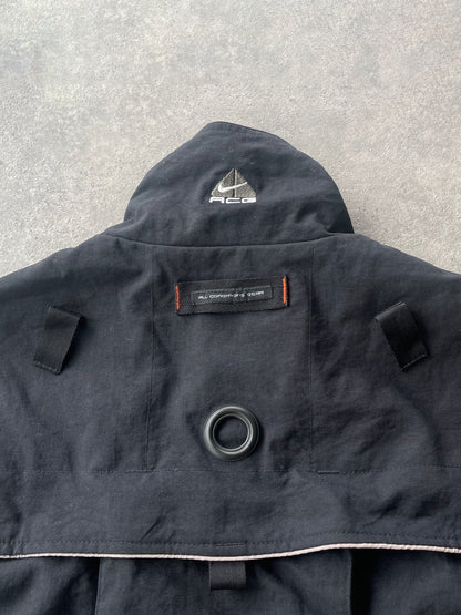 nike acg 1990s technical cargo hydration vest jacket, funnel collar detail