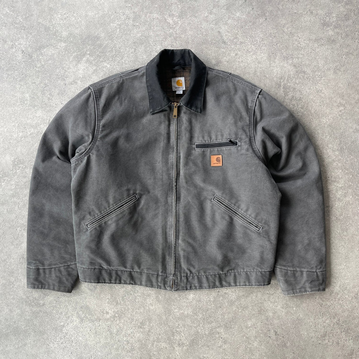 Carhartt 2014 J97 GVL heavyweight blanket lined Detroit jacket (L)