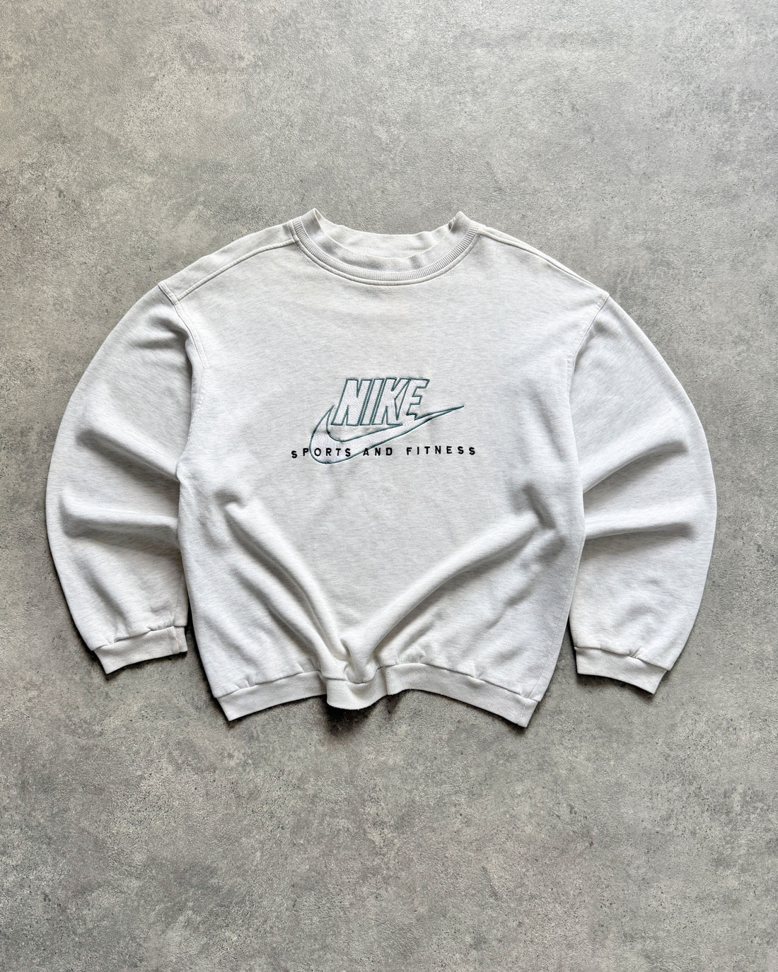 nike 1990s ‘sports and fitness’ heavyweight embroidered sweatshirt (xl)