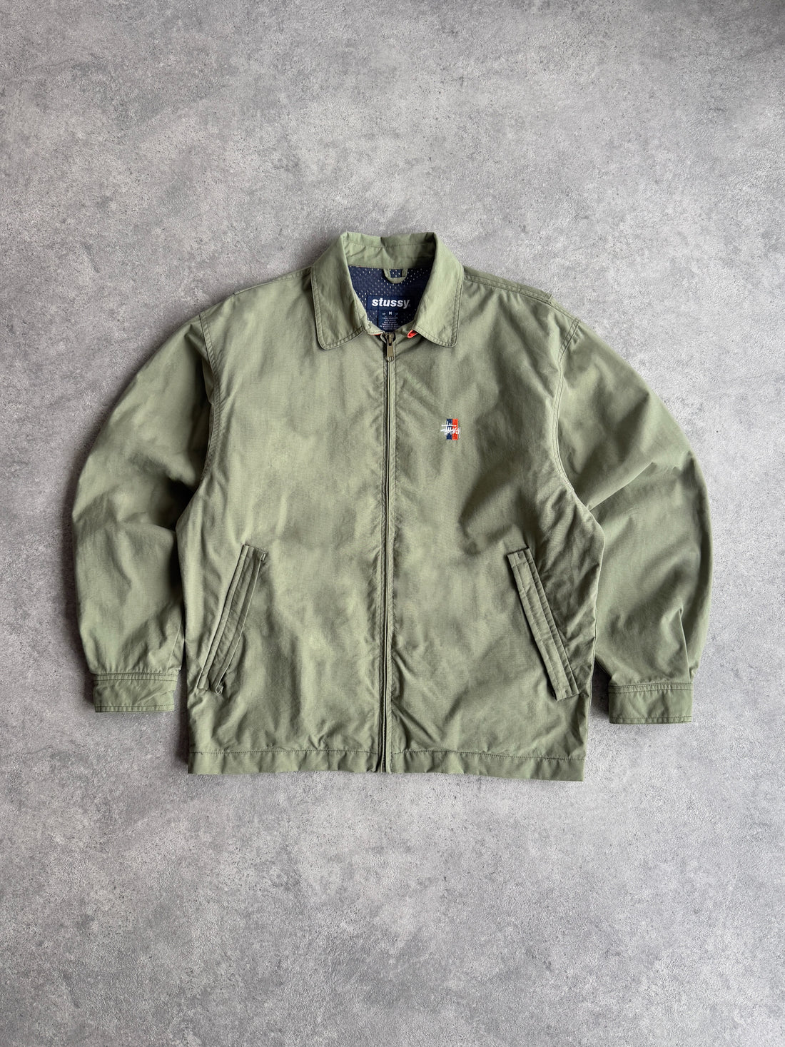 stussy 1990s lightweight nylon harrington jacket (m)