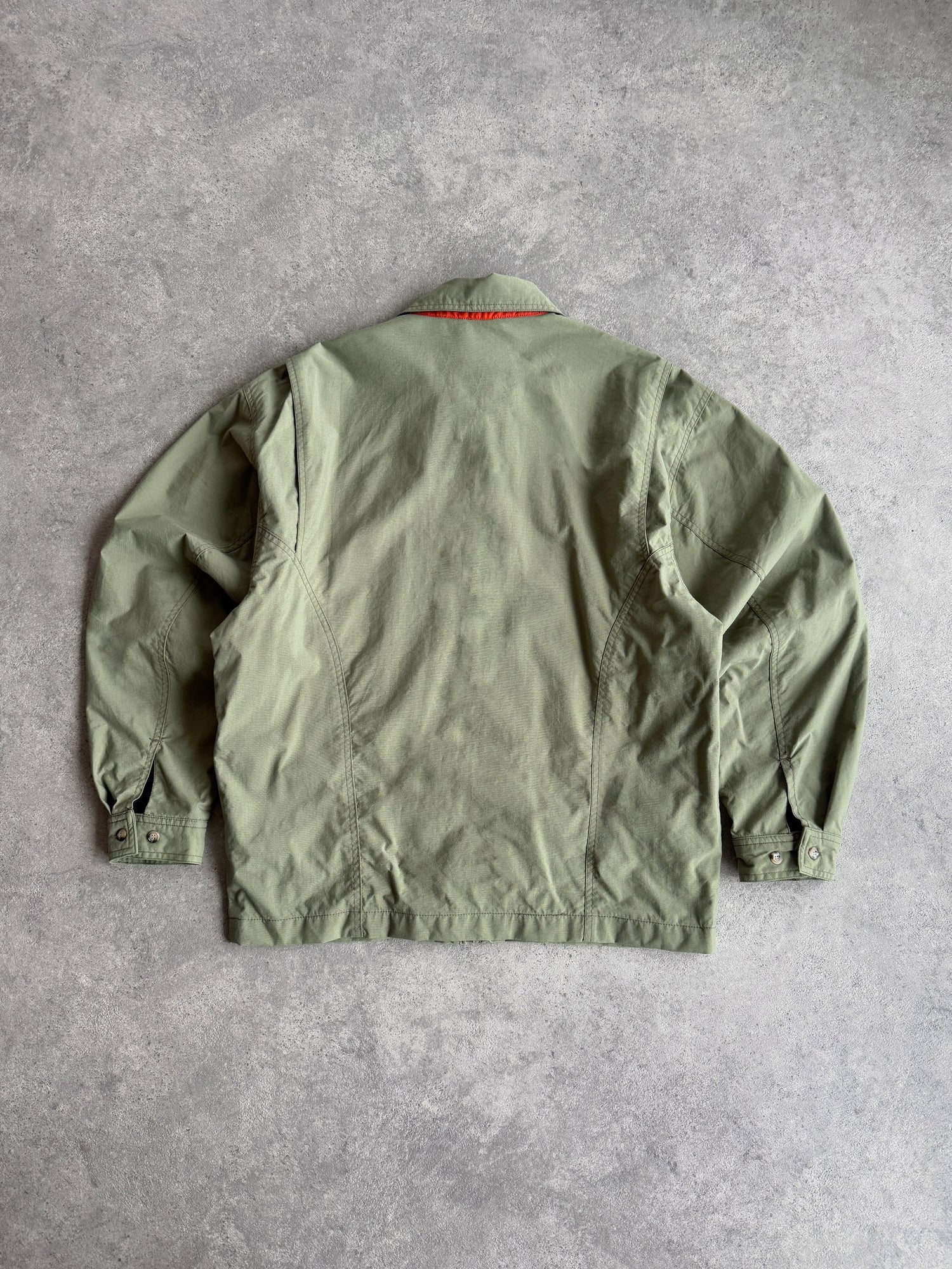 stussy 1990s lightweight nylon harrington jacket, chest logo detail