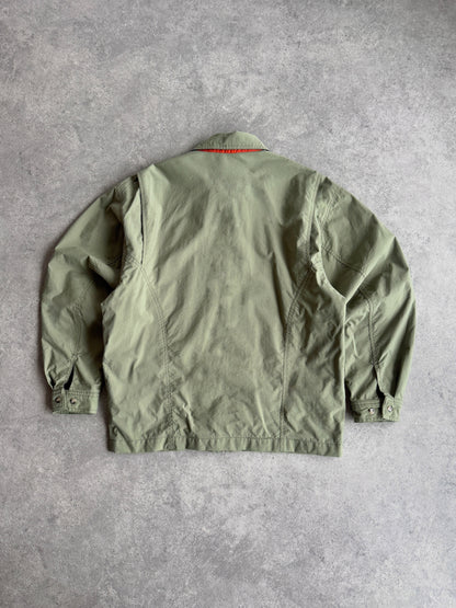 stussy 1990s lightweight nylon harrington jacket, chest logo detail